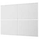 WALMANN 4-Pack 12"x16" Metal Pegboard Panels for Garage, Tool Organizer Pegboard for Pegboard Hooks - Compatible with 1/8" & 1/4" Hooks(Grey)