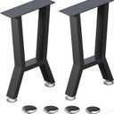 YCCO Dining Room Table Bench Legs, Metal Coffee Table Legs 15-Inch, Furniture Legs for Bedroom End of Bed, Shoe Rack Bench for Entryway, Kitchen, Garden, Patio, Outdoor Indoor Porch, DIY Legs (H Shape, 2 Pcs)