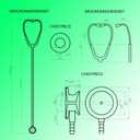 Lightweight Stethoscope, Dual-Frequency Diaphragm, Bell & Diaphragm & Pediatric Diaphragm, Noise-Reducing Silicone Ear Tips, Ideal for Doctors, Nurses, Students Use