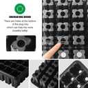 Heavy Duty Seed Starter Trays with 5'' Tall Humidity Domes & 2.75'' Deep Cells 3-Pack (162 Cells Total) Reusable Plant Germination Kit, Durable Plastic Seedling Trays for Herbs, Vegetables