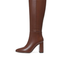 AOSPHIRAYLIAN Knee High Boots Chunky Heel Wide Calf Knee High Boots for Women Pointed Toe with Zipper Block Heel Fashion Dress Womens Shoes 8