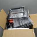 Furologee TV Stand with Power Outlets, Entertainment Center with Open Storage Shelves for TVs up to 55 Inch, Media Console Table with Soundbar Shelf for Living Room, Bedroom, Black Oak