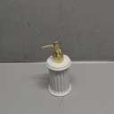 Bosilunlife Hand Soap Dispenser Ceramic - 9.5oz Lotion Dispenser for Bathroom, Dish Soap Dispenser for Kitchen, Modern Easy-to-Press, Refillable for Shampoo, Shower Gel, Cleanser, Hand Soap (White)