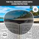 TJUTR Full Lens Reading Sunglasses for Women Men, Classic UV400 Protection Readers Sun Glasses TRG8082 (Dark Brown Frame/Grey Lens, 4.0)