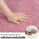 Area Rug for Living Room, Non-Slip Rugs for Girls's Bedroom, 7x10Ft Washable Carpet with Memory Foam for Kids's Room Office Dining Room Farmhouse,Pink and White