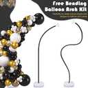 AerWo Balloon Arch Kit 9.35FT & 6FT, Free Bending Half Balloon Arch Stand with Base, Floor Balloon Arch Frame Backdrop for Wedding Birthday Party Baby Shower Yard Lawn Home Christmas Decorations