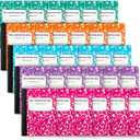 feela Mini Composition Notebook, Cute 30 Pack 5 Pastel Colors Narrow Ruled Mini Composition Books Bulk, Small Pocket Marble Journal Notebooks for Kids Students College, Pocket Size 4.5 x 3.25 in