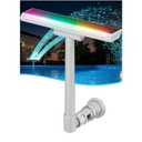 Pool Fountain with 7-Color LED Lights, Above/Inground Pool Fountain Lights with Remote Control, Adjustable Pool Sprinkler Waterfall for Cooling 6-15 Degrees