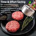 Hamburger Press Patty Maker 4" 304 Stainless Steel,Heavy Duty Adjustable Burger Meat Press Mold,Non-Stick Stuffed Patty,150 PCS Patty Paper for Beef, Mashed Patties, BBQ, Party Grill