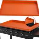 28 Inch Griddle Cover Silicone Protective Mat for Blackstone, Upgrade All-Round Edge Silicone Grill Mat Griddle Protector Blackstone Accessories Protect from Dust & Rust (Orange)