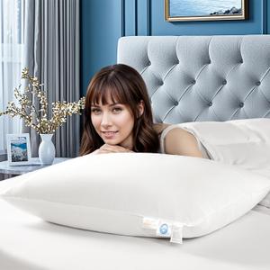 Luxury Canadian White Goose Down Pillow Standard Size(1 Pack, 20"x22")