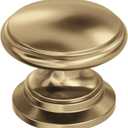 Amerock | Cabinet Knob |Champagne Bronze | 1-1/4 in (32 mm) Diameter Drawer Knob | Ravino | Kitchen and Bath Hardware | Furniture Hardware