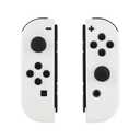eXtremeRate DIY Replacement Shell Buttons for Switch & Switch OLED, White Custom Housing Case with Full Set Button for Joycon Handheld Controller - Controller NOT Included