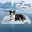 Luciphia Premium Dog Cooling Mat Non-Slip Q-MAX>0.5 Self-Cooling Pad for Small Pet Cat Indoor Portable Kennel Puppy Bed for Summer Crate Pad for Dog Washable Light Blue 20x30 inches