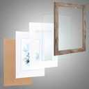 KAIWIN 100% Solid Wood Brown 11x14 Picture Frame 1 Pack Display Picture 8x10 with Mat, Rustic Wooden Photo Frames for Wall Mounting
