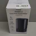 4.5L Humidifiers for Bedroom, Humidifiers for Home Large Room, Cool Mist Humidfiers for Baby and Plant with Timer, Adjustable Mist Level, 360 Nozzle, Auto Shut-Off, Black