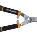 Fiskars Power Lever Hedge Shears - 8" Stainless Steel Blades - Plant Cutting Scissors with Sharp Precision-Ground Steel Blade (1-Pack)