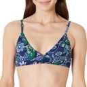 Amazon Essentials Womens Light-Support Classic Bikini Swimsuit Top (XX-Large, Deep Blue Paisley)