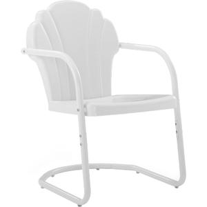 Crosley Furniture Tulip 2-Piece Patio Chair Set Retro Metal Patio Seating for Deck, Porch, Backyard, White, 
Product Dimensions	24.5"D x 20.5"W x 32.88"H
Item Weight	17.6 pounds