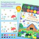 Finger Paint, Finger Painting for Toddlers, Hardcover Travel Finger Paint Kit Include 12 Colors Ink Pad Finger Painting Activity Book, Portable Sensory Activity Develops Creativity, Travel Busy Book for Kids