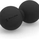 5BILLION Peanut Massage Ball - Double Lacrosse Massage Ball & Mobility Ball for Physical Therapy - Deep Tissue Massage Tool for Myofascial Release, Muscle Relaxer, Acupoint Massage (Black)