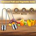 Red Bell Pepper Seed Corer, 2Pcs Stainless Steel Fruit and Vegetable Corers Tool, Multifunctional Vegetables Fruit Corer Kitchen Gadget for Apple, Pear, Tomato