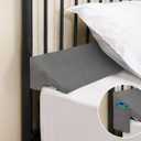 Vekkia Queen Bed Wedge Pillow for Headboard Gap Filler(0-3.5"),High-Density Foam, Prevents Pillows & Items Loss, Ergonomic Design, Large Storage Pockets, Removable & Washable Cover,Gray,60"x7"x5"