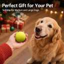 SNOYWEN Chew Resistant Smart Interactive Dog Balls, Durable Food-Grade Rubber Material, Automatic Moving, Bouncing, Rotating Toy with Light for Medium, Large Dogs, IPX7 Waterproof (Yellow)