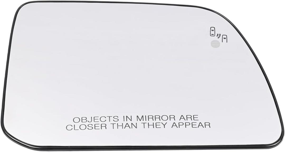 Right Passenger Side Mirror Glass w/Power Heated & Blind Spot Compatible with Ford Edge 2011 2012 2013 2014 Lincoln MKX 2011 2012 2013 2014 2015 Rear View Mirror Glass