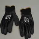 toolant Waterproof Gloves for Men and Women, Freezer Gloves with Grip, Double Nitrile Dipped for Extreme Oil Repellent, for Construction, Mechanics, Mining, Plumbing, Black, Medium (Pack of 1)