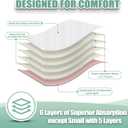 wegreeco Washable Female Dog Diapers Highly Absorbent Reusable Diapers for Dog in Heat Dog Period, 3 Pack (Large (Large (15"-17" Waist), Champagne Colour)