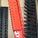 OEMTOOLS 22234 Socket Organizer, 6 Piece Socket Organizers, SAE and Metric, Socket Holders 1/4, 3/8, 1/2 Drive Sockets, Socket Holder for Toolbox, Red and Black