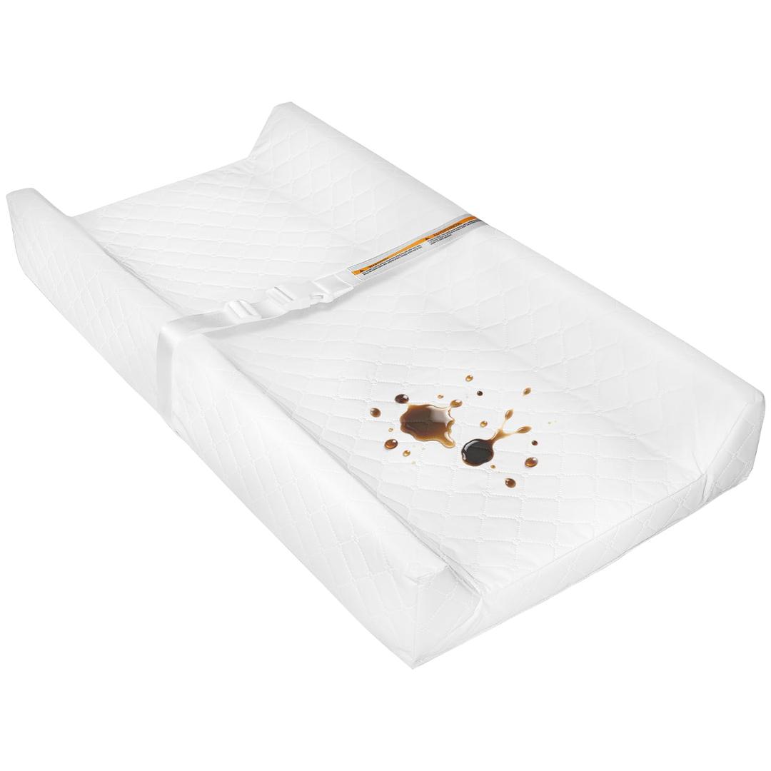 Waterproof Baby Changing Pad, Non-Slip Wipeable Diaper Changing Mat with Safety Strap 32x16 Inch Infant Diaper Change Pad Suitable for Dresser & Table