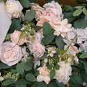 Ling's moment Wedding Arch Flowers - 6.5FT Floral Garland for Ceremony Arbor Backdrop Decoration - Artificial Rose Floral Swag for Sweetheart Table Birthday Party, Baby Shower, Blush Pink