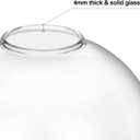Thick Clear Glass Globe Lampshade, 1.89" Fitter Replacement Shade for Wall Sconces, Pendant Lights, Chandeliers, Vanity & Ceiling Fixtures