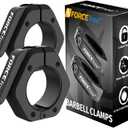 Barbell Clips (Pair), Barbell Clamps, Quick Release Olympic Barbell Clamps with Anti Slip TPR Grip, Barbell Collars for Secure Weightlifting & Powerlifting (BLACK)