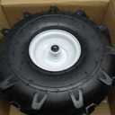 11x4.00-4" Tiller Tire and Wheel, 3/4" Axle Size, 3-1/8" Centered Hub, Compatible with Craftsman & Troy-Bilt Tiller Replacement, 2 Pack-11x4.00-4
