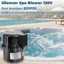 6310131 Silencer Spa Blower 120V 1.0 HP Replacement for Air Supply