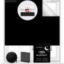 100% Blackout Blind Magnetic Window Cover 118 x 57 Inch, No Drill, Cut Any Size/Shape, Portable Black Out Shades Curtains for Nursery Bedroom, Rv, Media Room with Magnetic Closure