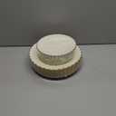 Lullaby 60PCS Ivory Scalloped Plastic Plates with Gold Rim, Disposable Elegant Plates Include 30pcs Dinner Plate 10.25", 30pcs Plastic Dessert Plate 7.5", Perfect for Wedding and Party