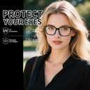 Progressive Multifocal Reading Glasses for Women Men, Anti Glare Blue Light Blocking Multifocus Computer Glasses