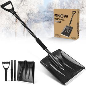 Snow Square Shovel, Shovels for Digging with D-Handle, Overall 41-Inch Long Garden Shovel for Car, Garden Tools