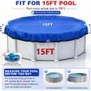 15FT Round Winter Pool Cover Heavy Duty Pool Covers for Above Ground Pools