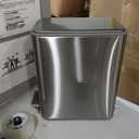 Glad Slim Bathroom Trash Can - Small Garbage Pail with Soft Close Lid & Step Foot Pedal | Narrow Stainless Steel Waste Basket with Removable Inner Bucket, 2.6 Gallon