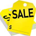 Crtiin 100 Pack Sale Tags Car Sale Sign Dealer Mirror Hang Tags 8.5 x 11.8 Inches for Car Rear View Mirror(Yellow)