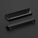 Ravinte Hardware 30 Pack Black Cabinet Handles, 5.9 Inch (150mm) Finger Edge Pulls, 5 Inch Hole Center, Finger Pulls for Cabinets