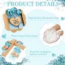 Demissle 30 Pcs Mini Scented Soap Party Favor Gifts Baby Shower Favors Handmade Flower Soap Party Favors for Guest with Thank You Tag for Wedding Bridal Shower Gender Reveal Gift(Blue,Fresh)