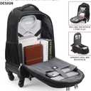 star cloud Rolling Backpack with Wheels - Airline Approved Underseat Travel Luggage, Ideal 18 * 14 * 8 Personal Item Suitcase, Wheeled Backpack, Roller Backpack