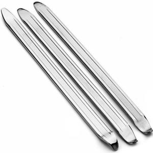 Bike Tire Levers - Motorcycle Tire Spoons Iron Set Dirt Bike Tire Changing Tools 10" Lengthen Premium Stainless Steel Repair Tube for Motorcycles Electric Bicycles Mountain Dirtbike (silver-3pcs)