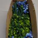 Artificial Flowers Fake Plants for Outdoors Spring Decoration, 13Bundles Silk Realistic UV Resistant Faux Flowers for Outside Planter Porch Yard Patio Garden Home Indoor, Blue